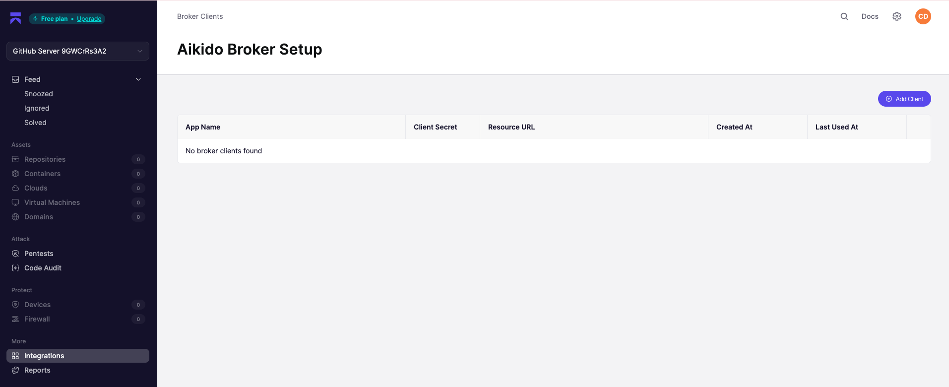 Aikidoオンボーディング: 認証のためGitHub EnterpriseのURLを入力する