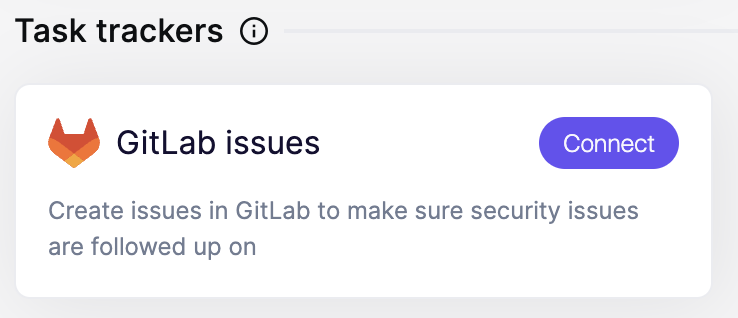 セキュリティissueの追跡・管理のためのGitLabインテグレーション。接続してGitLab issueを作成します。