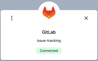 GitLab issue追跡インテグレーションのステータス: Connected（接続済み）。