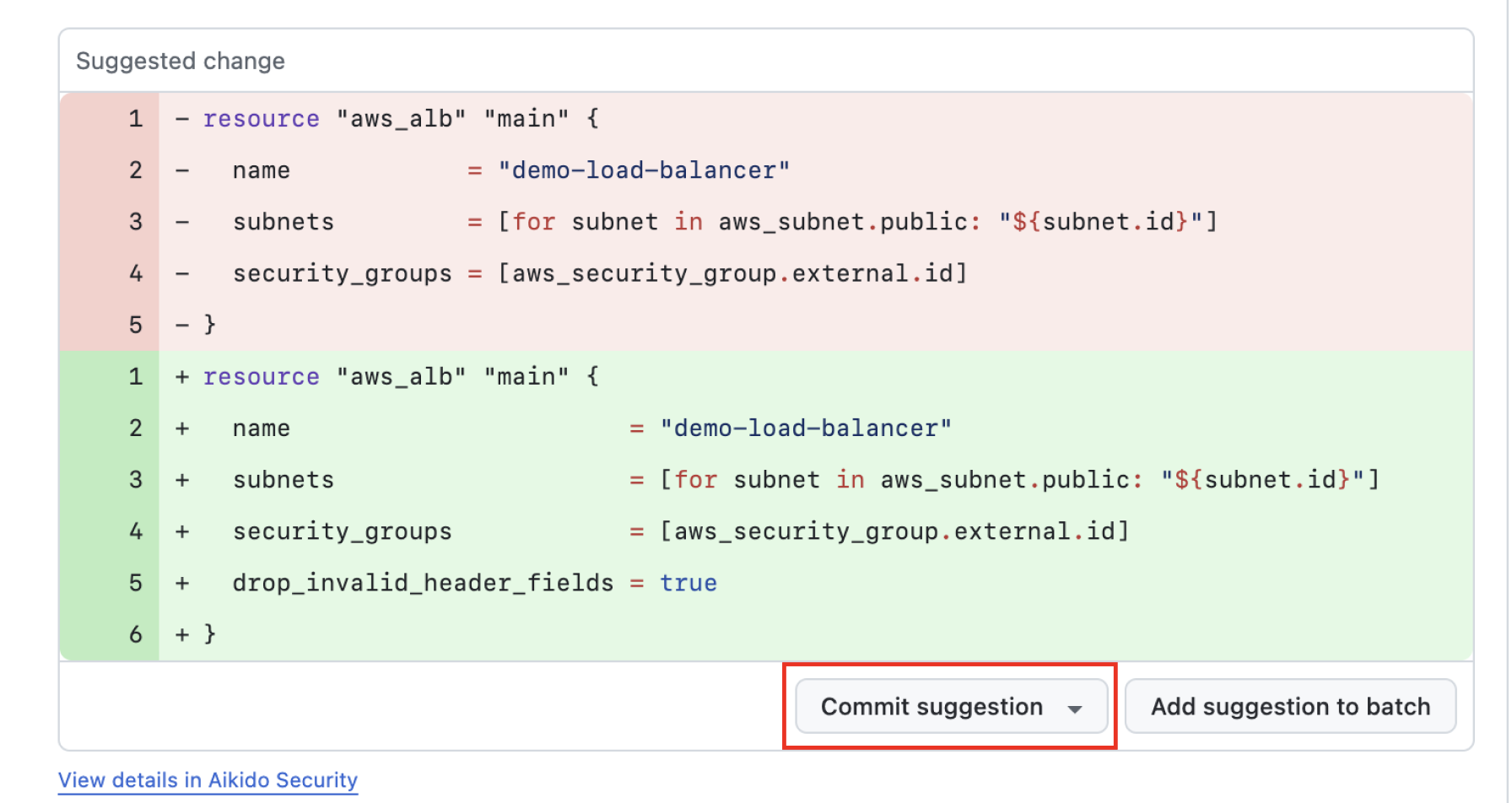 AWS ALBリソース設定に"drop_invalid_header_fields"を追加する提案コード変更